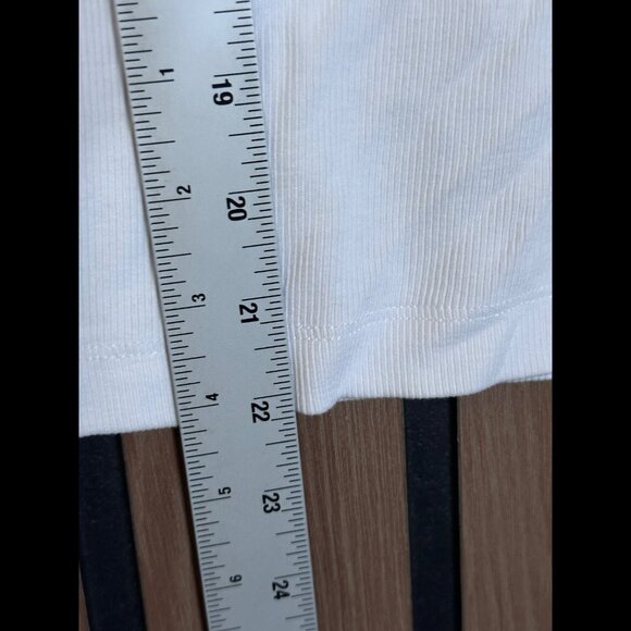 Zara Top Medium Womens White Off Shoulder Cowl Neck Chunky Knit Ribbed - Picture 4 of 7